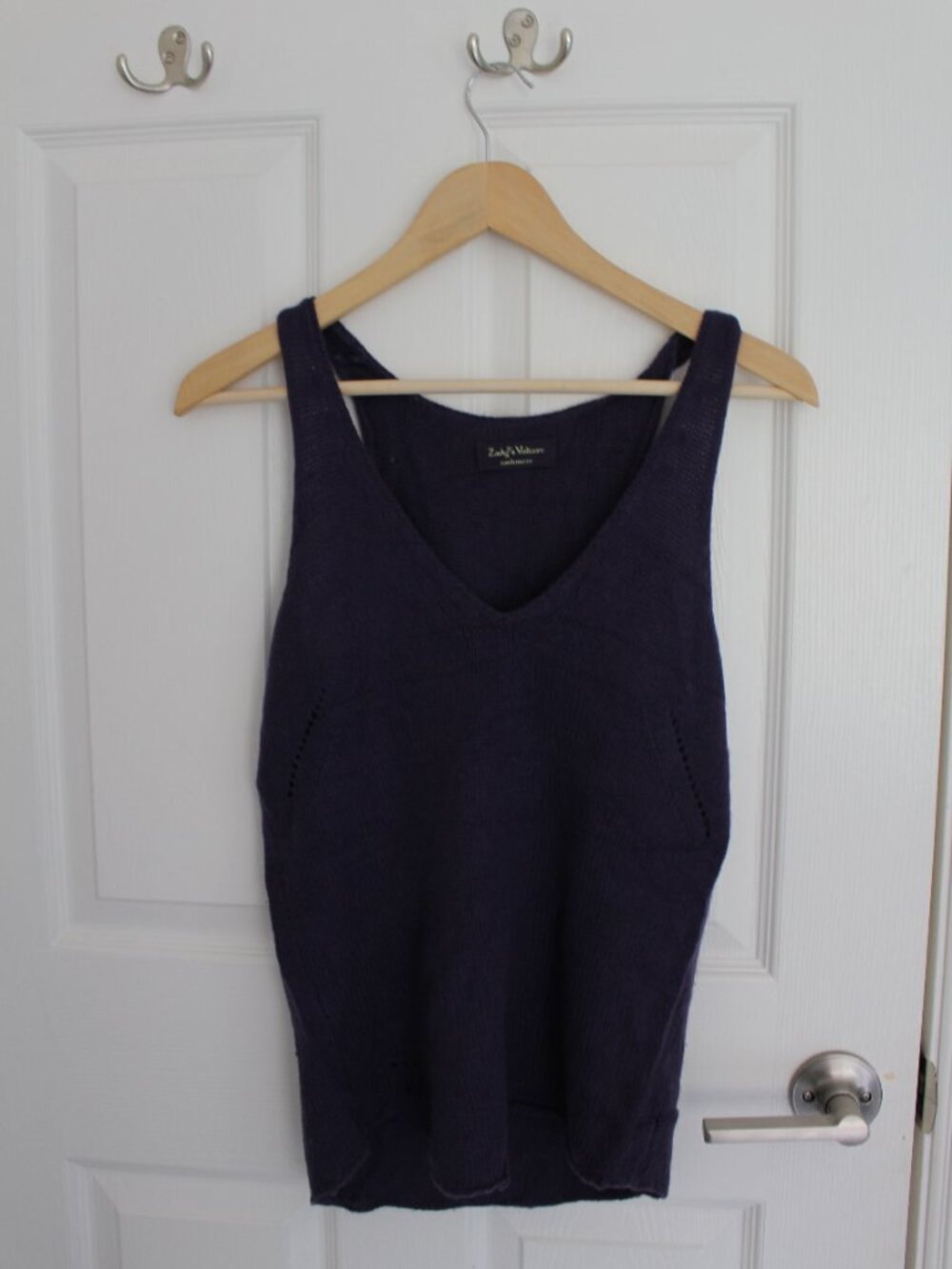 Zadig & Voltaire Cashmere Purple Knit Tank O/S
